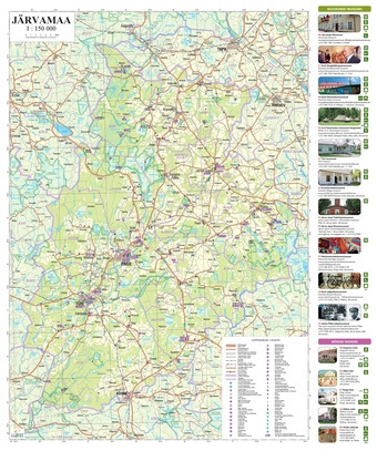 Järvamaa turismikaart = tourist map 2015, 2016 
