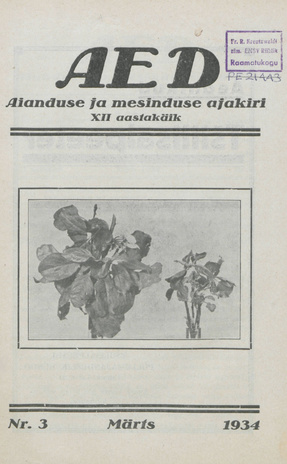 Aed : aianduse ajakiri ; 3 1934-03