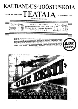 Kaubandus-tööstuskoja Teataja ; 21 1938-11-01