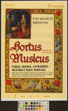 Hortus Musicus : Pariis, Rooma, Antwerpen 