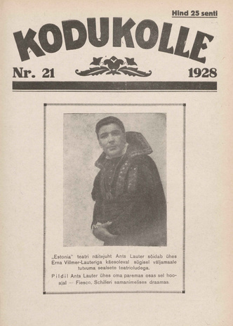 Kodukolle : perekonna ajakiri ; 21 1928-11-01