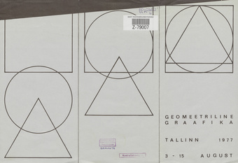 Geomeetriline graafika : 3.-15. aug. 1977 : näituse kataloog