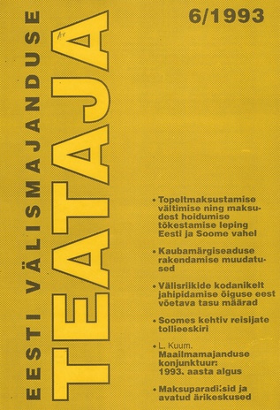Eesti Välismajanduse Teataja ; 6 1993