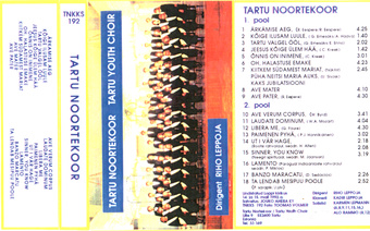 Tartu Noortekoor : Tartu Youth Choir