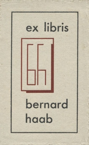 Ex libris Bernard Haab 