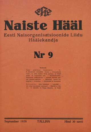 Naiste Hääl ; 9 1928-09