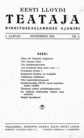Eesti Lloydi Teataja ; 2 1931-12