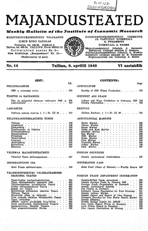 Majandusteated ; 14 1940-04-09