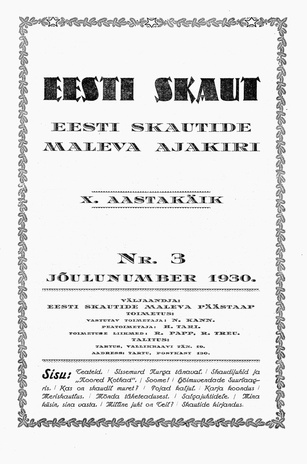 Eesti Skaut ; 3 1930-12