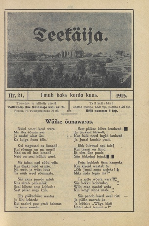 Teekäija : Eesti Baptisti Koguduse Ühenduse häälekandja ; 21 1913