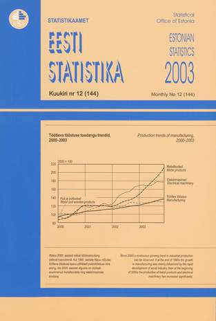 Eesti Statistika Kuukiri = Monthly Bulletin of Estonian Statistics ; 12(144) 2004-01
