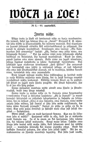 Wõta ja loe ; 2 1937