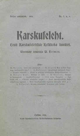 Karskuseleht : Eesti Karskuseseltside Keskkoha Kuukiri ; 7-9 1914