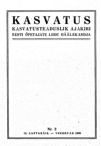 Kasvatus ; 2 1930-02