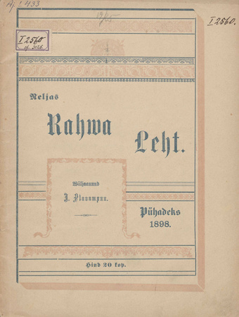 Rahwa Leht ; 4 1898-03-09