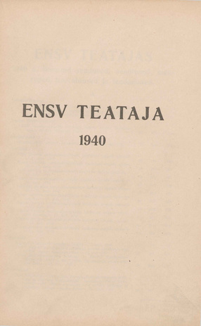 Eesti NSV Teataja ; register 1940