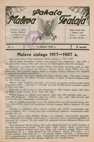 Sakalamaa Maleva Teataja ; 4 1938-03-01