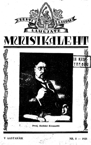 Muusikaleht ; 5 1928