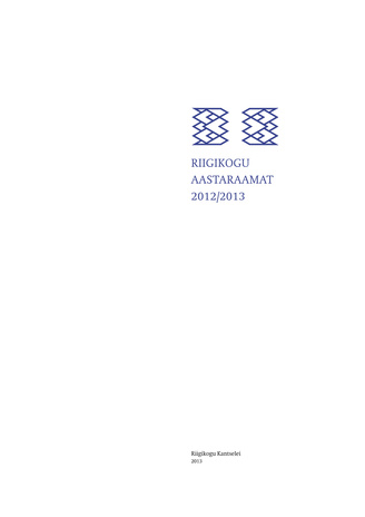 Riigikogu aastaraamat ; 2012/2013