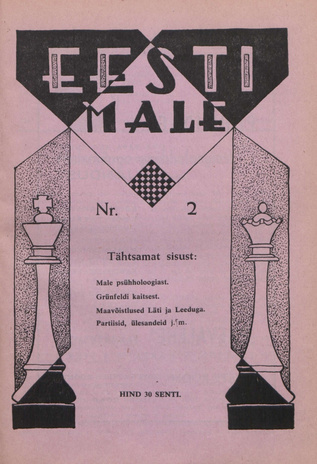 Eesti Male : Eesti Maleliidu häälekandja ; 2 1939-02