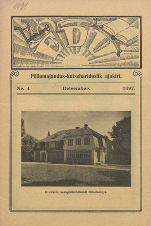 Edu : põllumajandus-kutsehariduslik ajakiri ; 4 1927-12