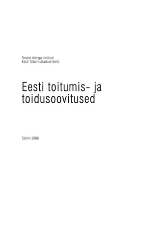 Eesti toitumis- ja toidusoovitused