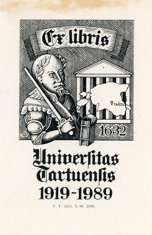 Ex libris Universitas Tartuensis 1919-1989 