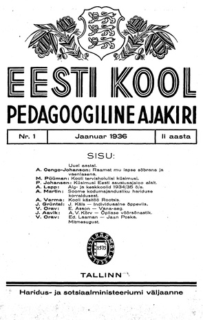 Eesti Kool ; 1 1936-01