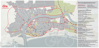 Pärnu linna jalgrattateede kaart 2014