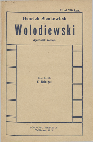 Wolodiewski : Ajaloolik roman kolmes jaos