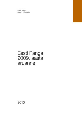 Eesti Panga 2009 aasta aruanne