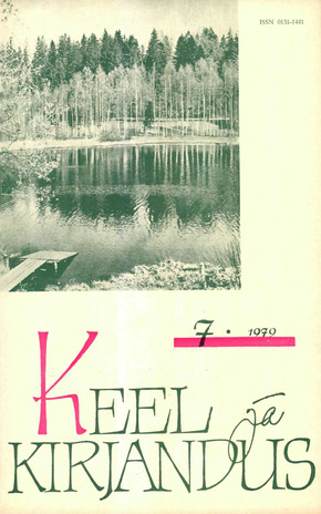 Keel ja Kirjandus ; 7 1979-07
