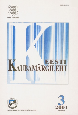 Eesti Kaubamärgileht ; 3 2001-03