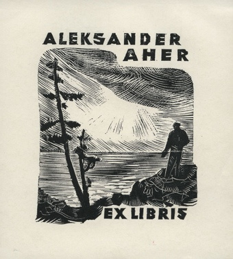 Aleksander Aher ex libris 