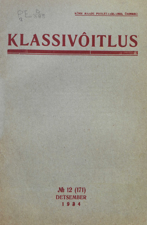 Klassivõitlus ; 12 (171) 1934-12