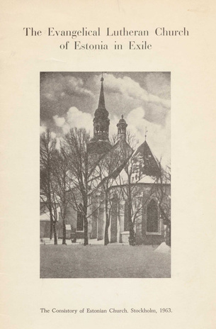The Evangelical Lutheran Church of Estonia in exile