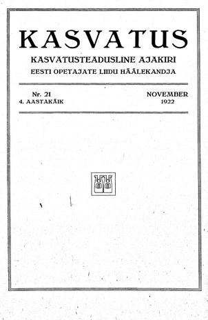 Kasvatus ; 21 1922-11