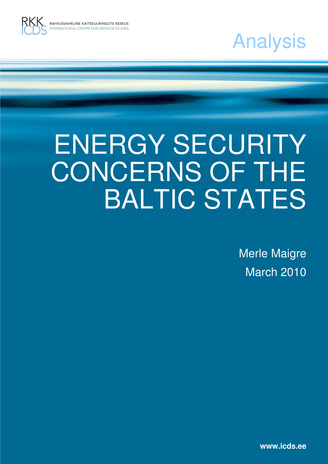 Energy security concerns of the Baltic states