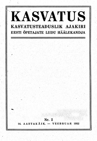 Kasvatus ; 2 1932-02