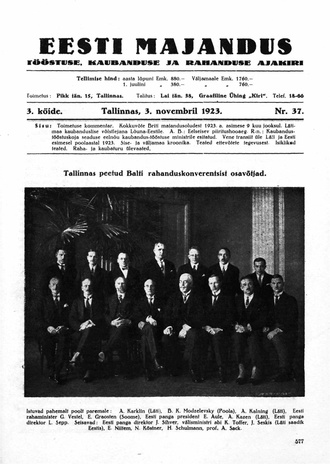 Eesti Majandus ; 37 1923-11-03