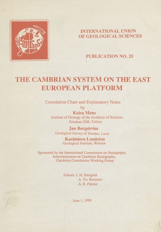 The Cambrian system on the East European Platform : correlation chart and explanatory notes 