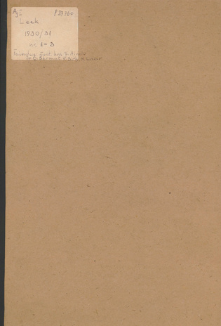 Leek : Tartu Tehnikagümnaasiumi õpilaspere karskussektsiooni ajakiri ; 1 1930