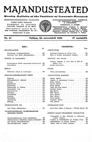 Majandusteated ; 47 1938-11-29