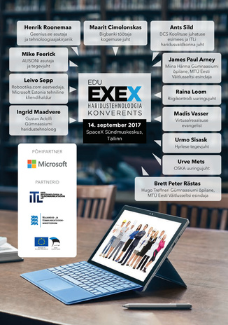 Edu EXEX : haridustehnoloogia konverents : 14. september 2017, Spacex Sündmuskeskus, Tallinn