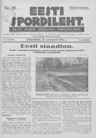 Eesti Spordileht ; 28 1924-11-26