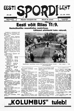 Eesti Spordileht ; 40 1931-10-13