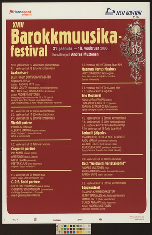 XVIV barokkmuusikafestival 