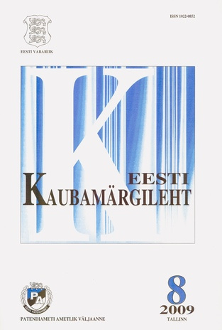 Eesti Kaubamärgileht ; 8 2009-08