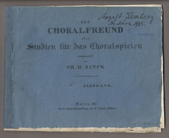 Der Choralfreund oder Studien für das Choralspielen. 1ter Band : Opus 104 