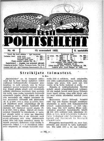 Eesti Politseileht ; 48 1922